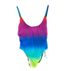Pily Q Girls Reef One Piece Swimsuit Rainbow Colorful Ombre S